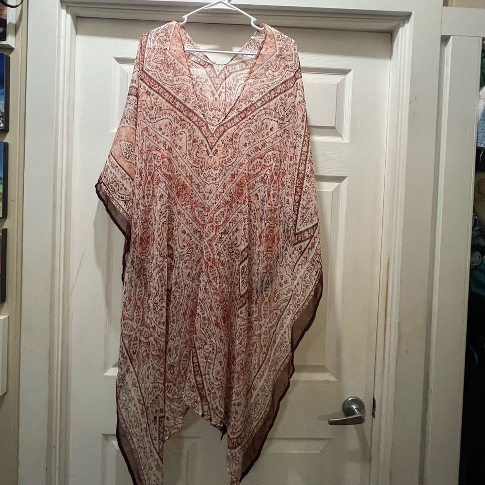 BCBG sheer see through beach/ swim cover up
